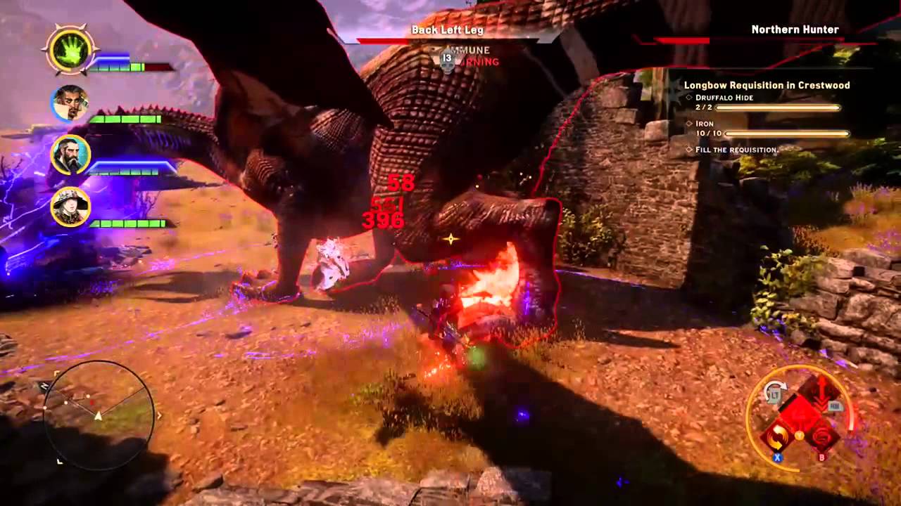 Dragon Age Inquisition The Northern Hunter High Dragon Boss Battle Fight