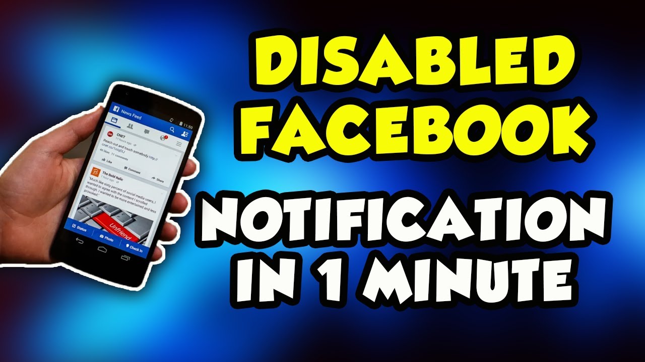 Paano I-Disable Ang Notification Ng Facebook
