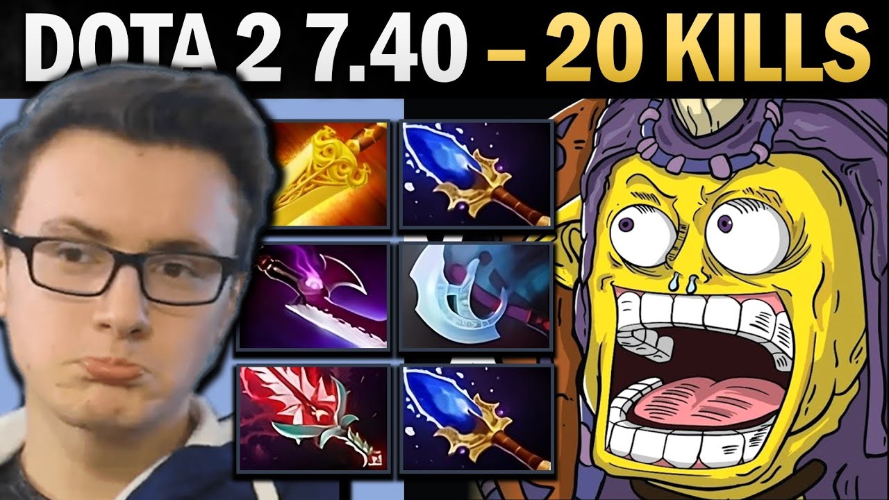 Алхимик, профессиональный керри с Bloodthorn и 20 убийствами - Dota 7.41