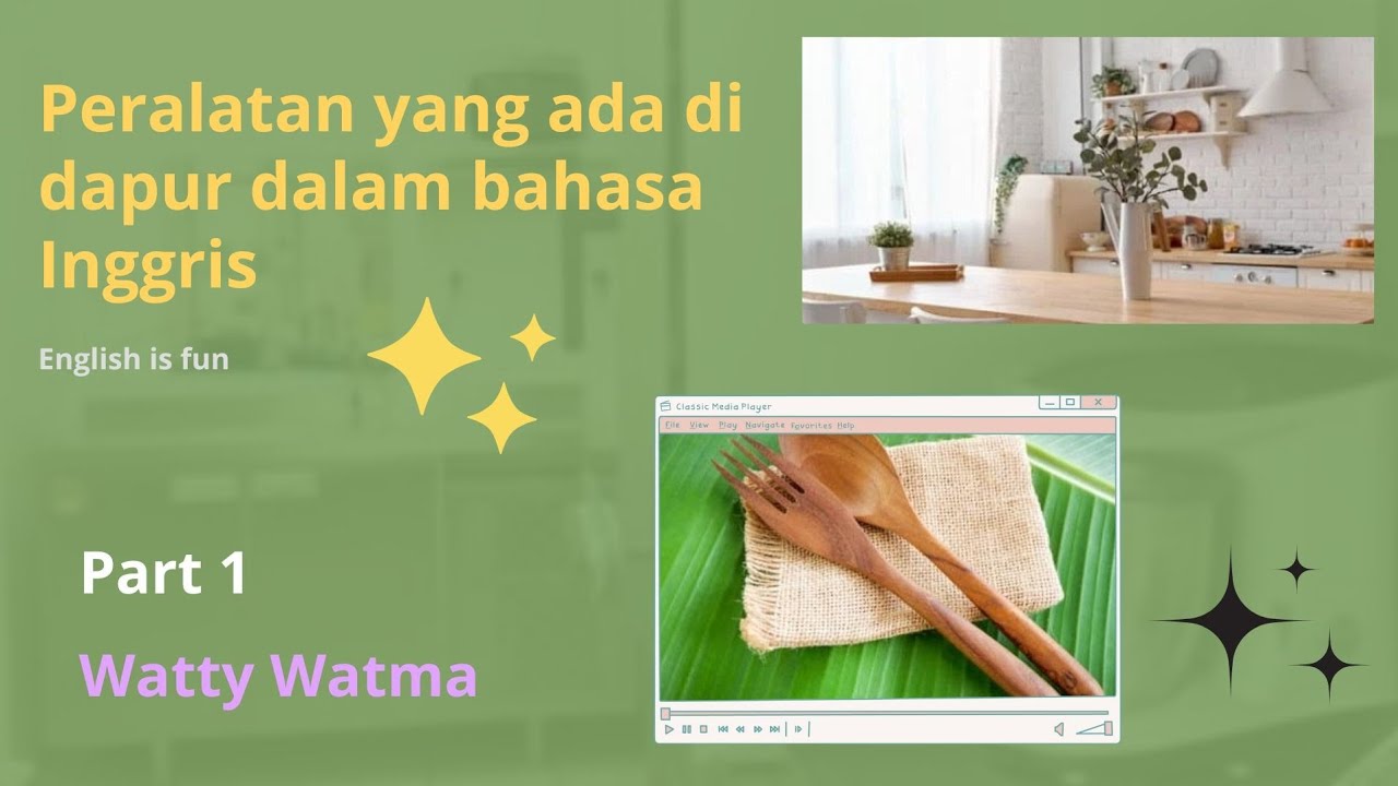 The equipment in the kitchen (part 1) vocab tentang dapur cukup 2