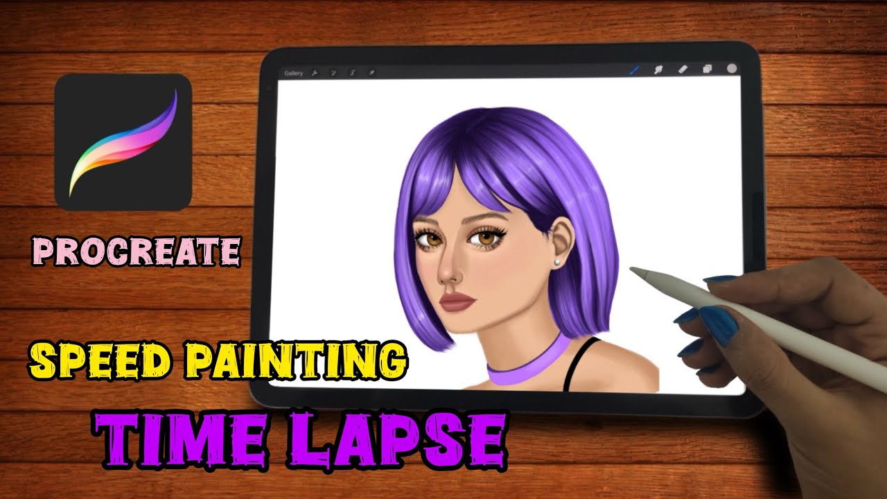 Watch Me Paint a Digital Portrait | Procreate Time Lapse - YouTube