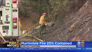 Forward Progress Stopped On Martindale Fire In Santa Clarita Valley Canyons