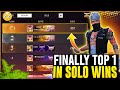 Finally region top 1 in solo wins   solo rank push tips and tricks freefire