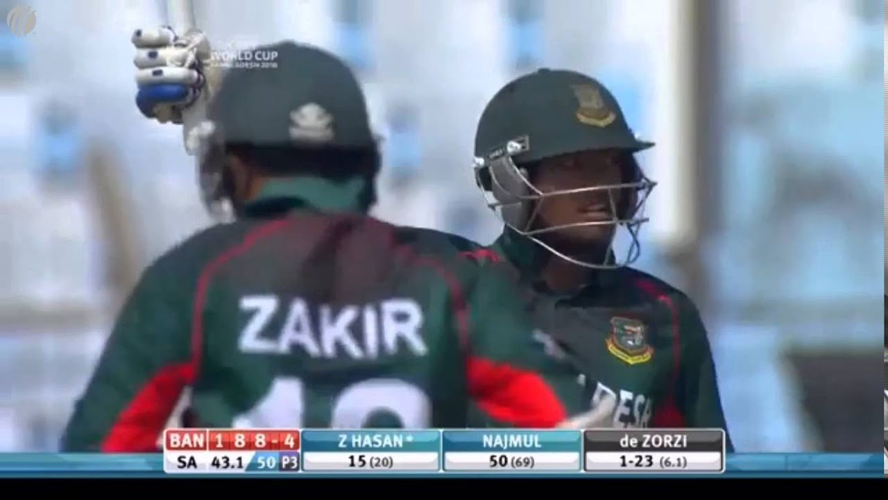 Bangladesh vs South Africa U19 world cup 2016 (Bangladesh Innings) - YouTube