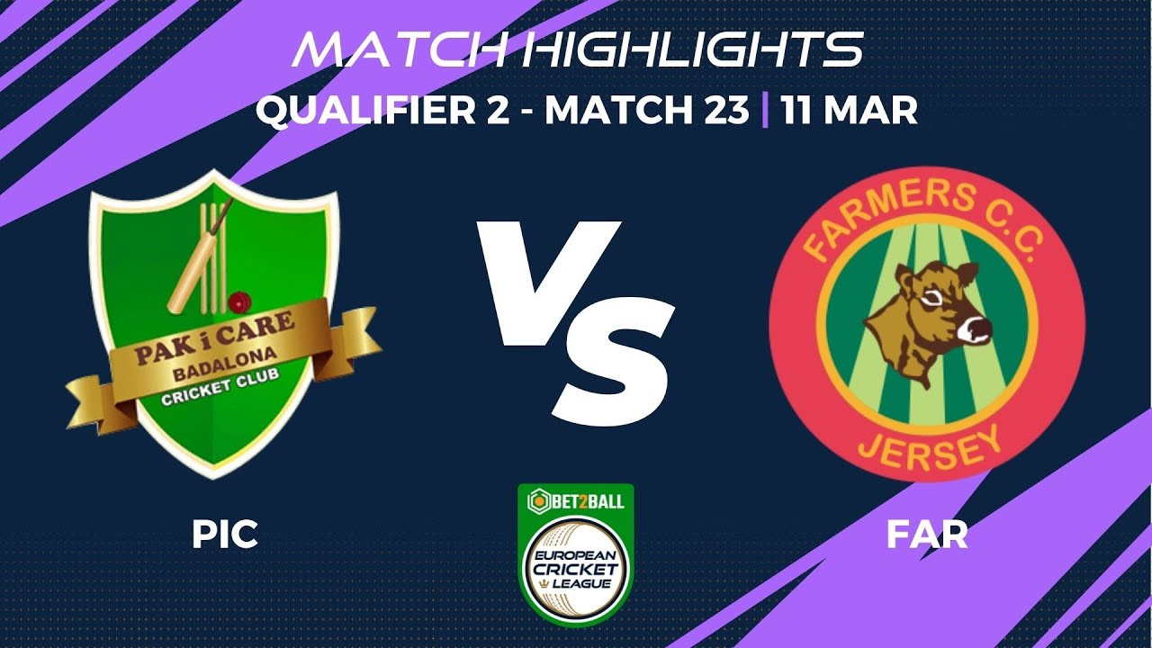 Qualifier 2 - PIC vs FAR |Highlights|Bet2Ball European Cricket League Day 5, Group E|ECL22|ECL22.119