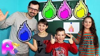 Go To School fire safety lesson Learn colors with fire