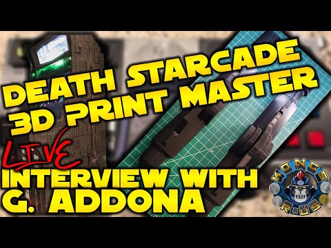 Death StarCade Custom Arcade1up + Interview w/ 3D Printer Guru G. Addona (LIVE Demo) from Kongs-R-Us