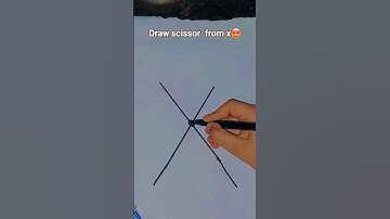How to draw a scissor ✂️ with letter x🤩