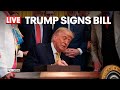 LIVE: President Donald Trump signs bill to reopen government
