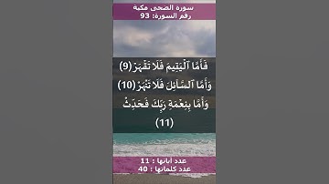 تلاوة عطرة لسورة الضحى بصوت هادئ | تريح النفس وتشرح الصدر