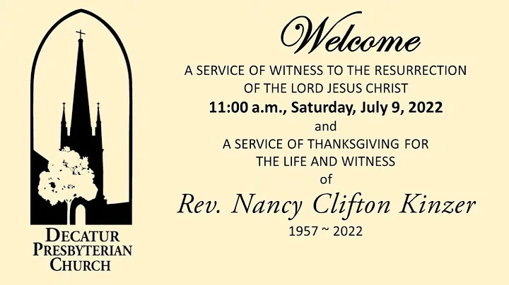 July 9, 2022 Memorial Service: Nancy Clifton Kinzer