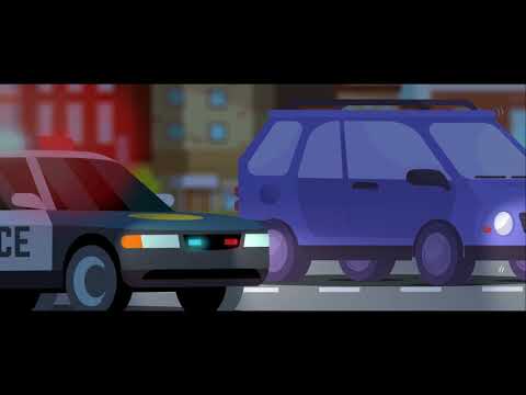 2D Police Car Chase (After Effects Animation)