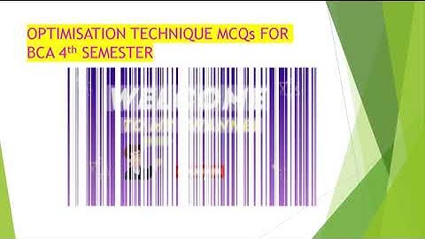 Optimization techniques most important mcq for university exam