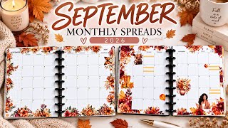 September 2026 Monthly Planner Spreads 🍂 | Cozy Fall Planner Setup