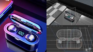 Cinema 4D Project Files: Bluetooth Headphones Product Visualization (C4D & OC) Modeling