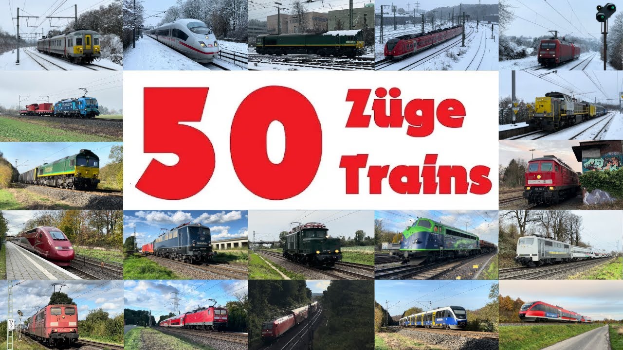 🔴 50 Trains in 20 minutes 🔴 #railway #train #treinen #trainspotting
