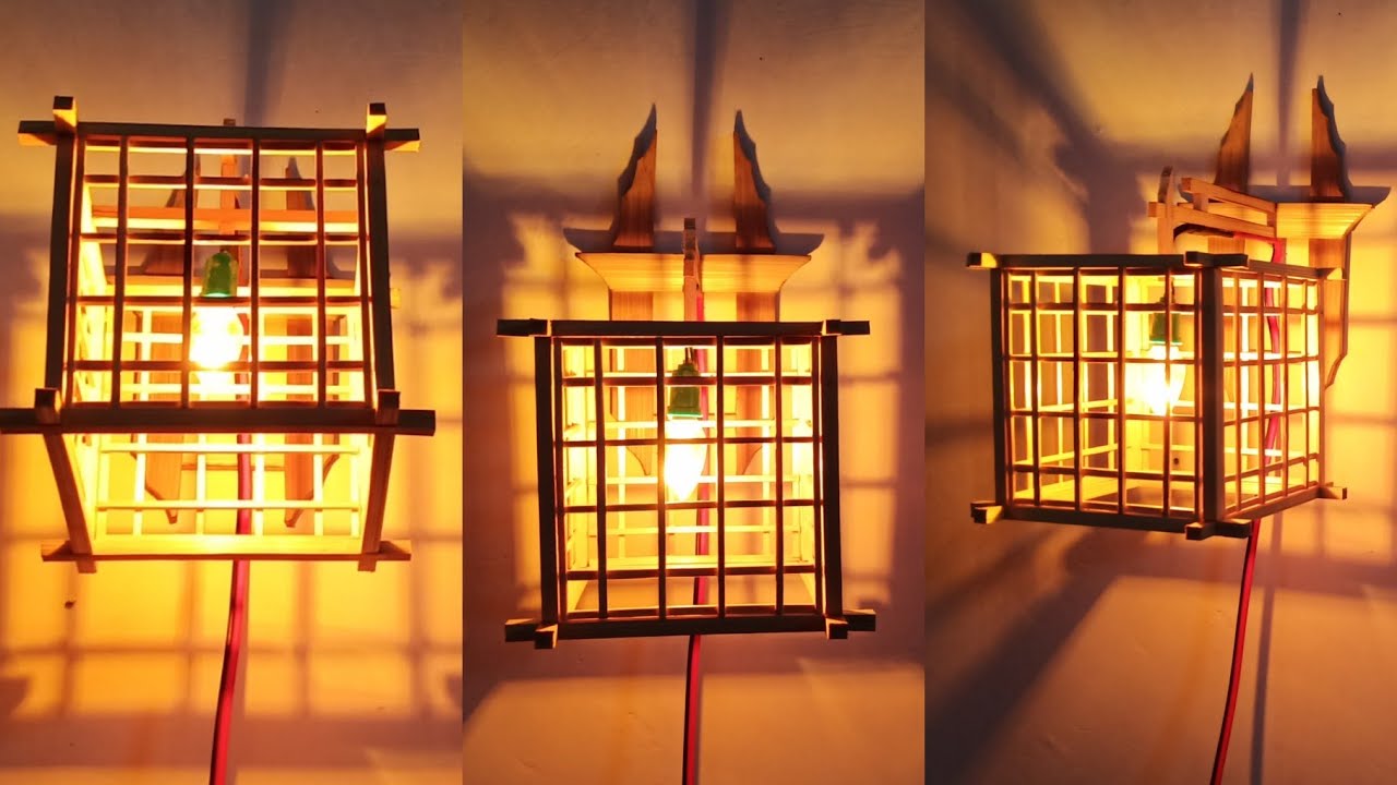 Ide kreatif Lampu  hias dinding  dari  bambu  101 YouTube