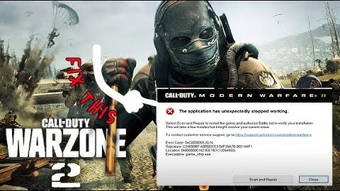 Warzone 2 Scan and Repair Issue I @ActivisionGames ????