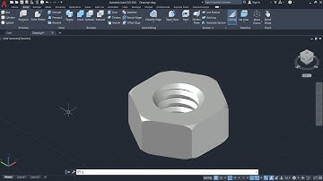 How to make nut on AutoCAD | Design a nut on AutoCAD