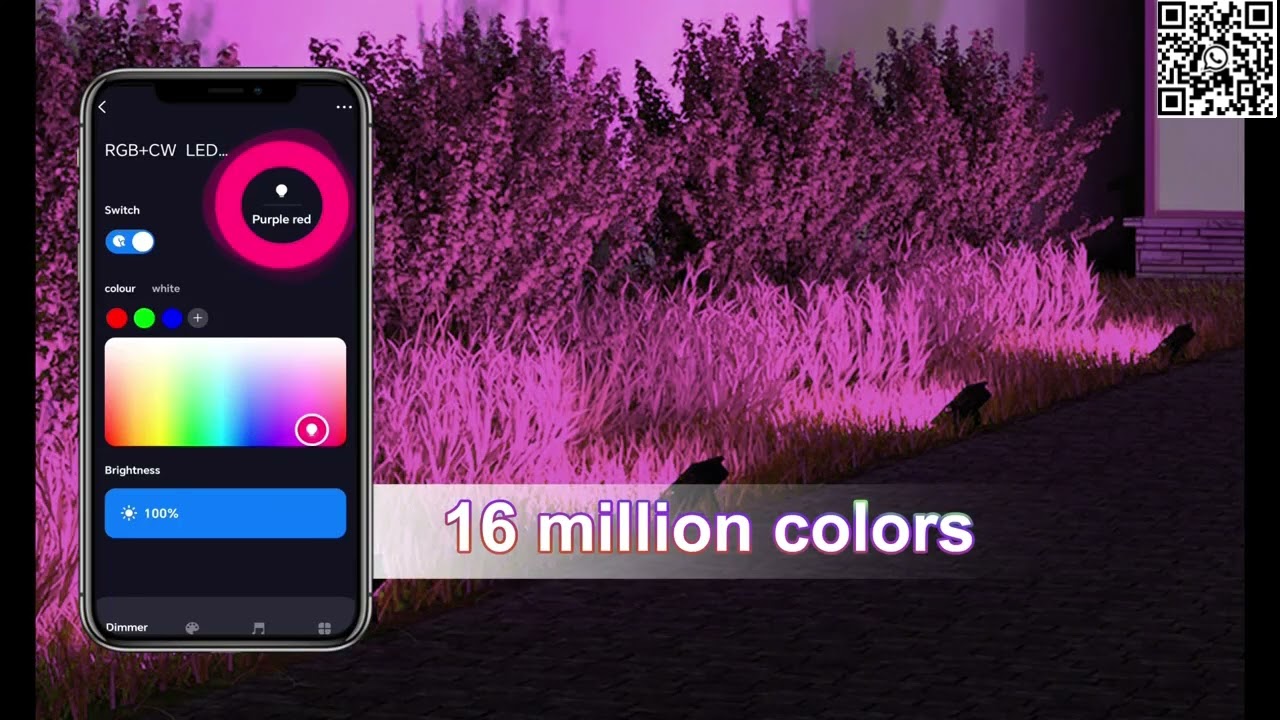 Outdoor IP66 AC100-240V Tuya SmartLife APP Wifi Smart RGBCCT Color Changing LED Floodlight