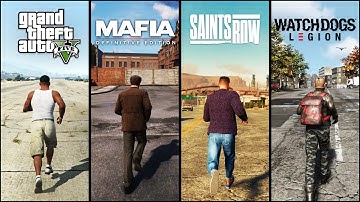 GTA 5 vs MAFIA Definitive Edition vs Saints Row Reboot vs Watch Dogs legion SBS Comparison