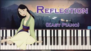 Reflection Easy Piano Tutorialmulanfrom Disney 迪士尼花木蘭自己 簡易鋼琴教學