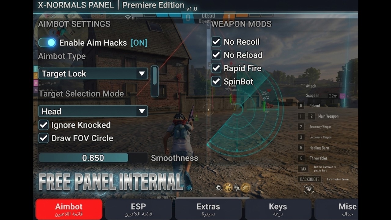 FREE FIRE PC PANEL OB53 UPDATED💻 🎯 FAST FIRE | SPEED | DOWN |100% ...
