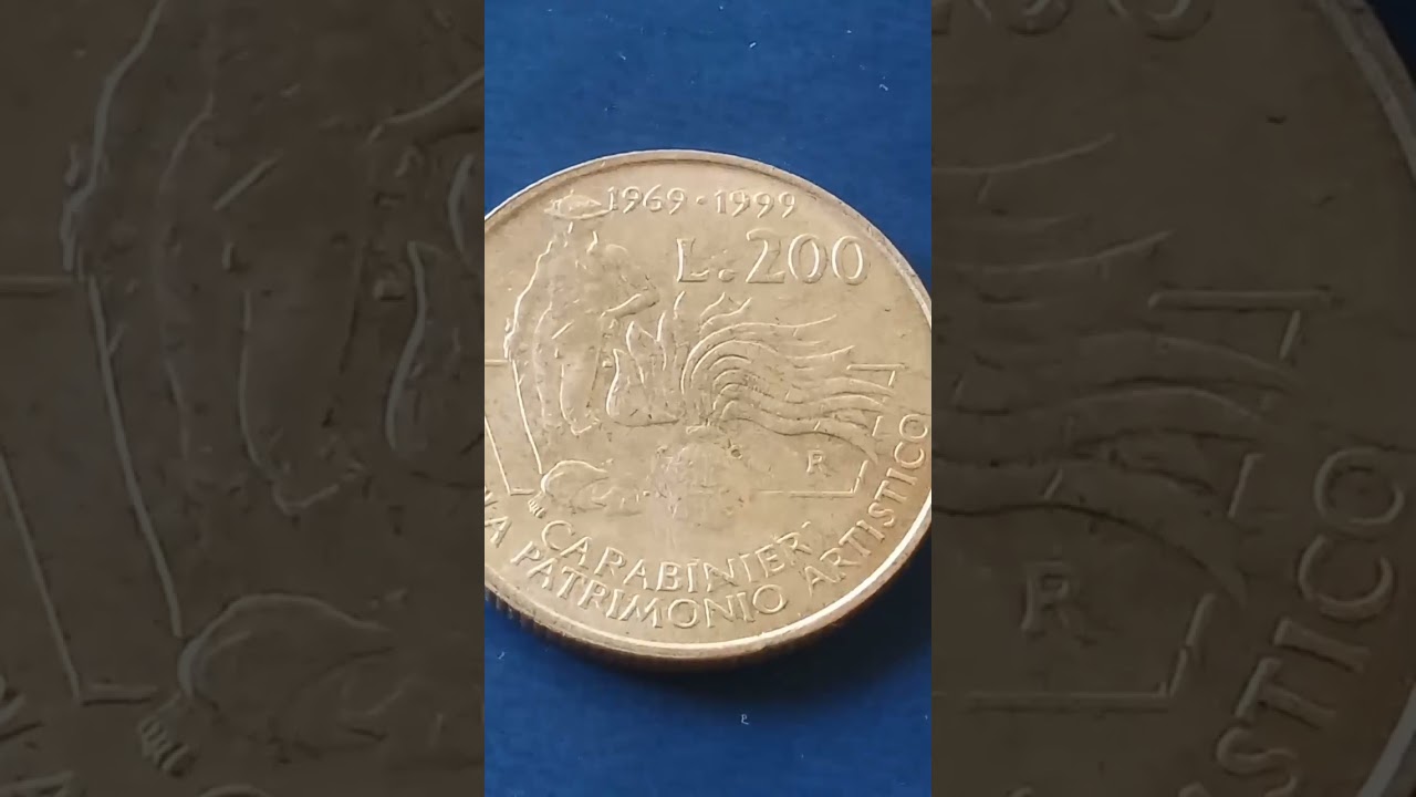 👌 $ 25,000,00 👈 Have These ! Rare Error Coin 200 Lire 1999 Commemorative