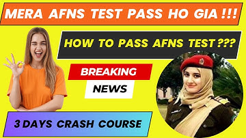 HOW TO PASS AFNS TEST / 100% SUCCESS/ 3 DAYS CRASH COURSE.  #afns #afnstest  #pakarmy #paf  #paknavy