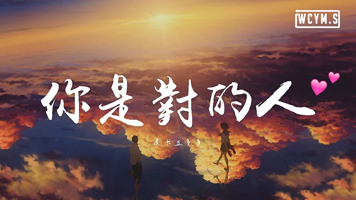 皮卡丘多多 - 你是對的人 (翻自 戚薇)【動態歌詞/Lyrics Video】 - 天天要聞