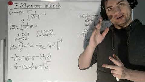Lecture 07 - 7.8: Improper Integrals