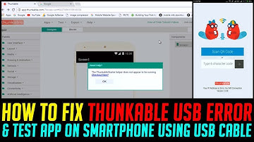 How to test Thunkable App on smartphone using USB cable | Thunkable USB Error Fixed | 100% Working