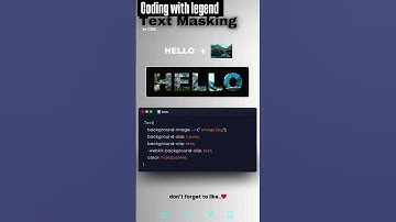 Text masking in css ! Html Css javascript effect animation