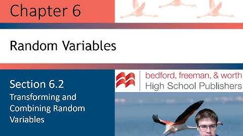 6.2 Transforming and Combining Random Variables part 1