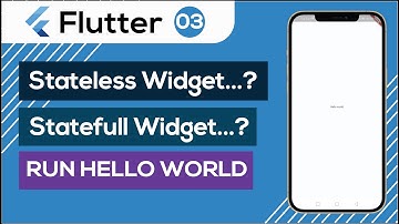 03. Stateless , Stateful widget & Create Hello World Flutter App in Android Studio