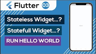 03. Stateless , Stateful widget & Create Hello World Flutter App in Android Studio screenshot 5