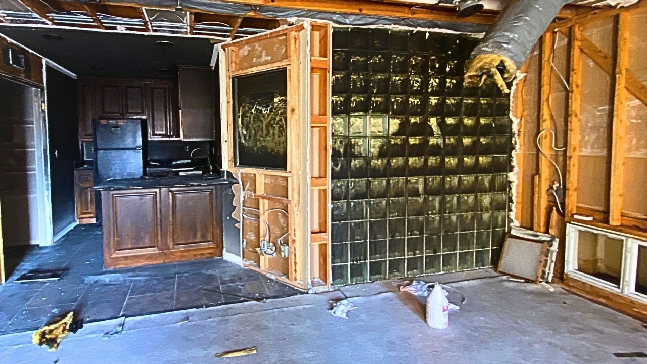 Office Explodes Their office blew up...Rehabbing Office Fire Damage for Clients - YouTube