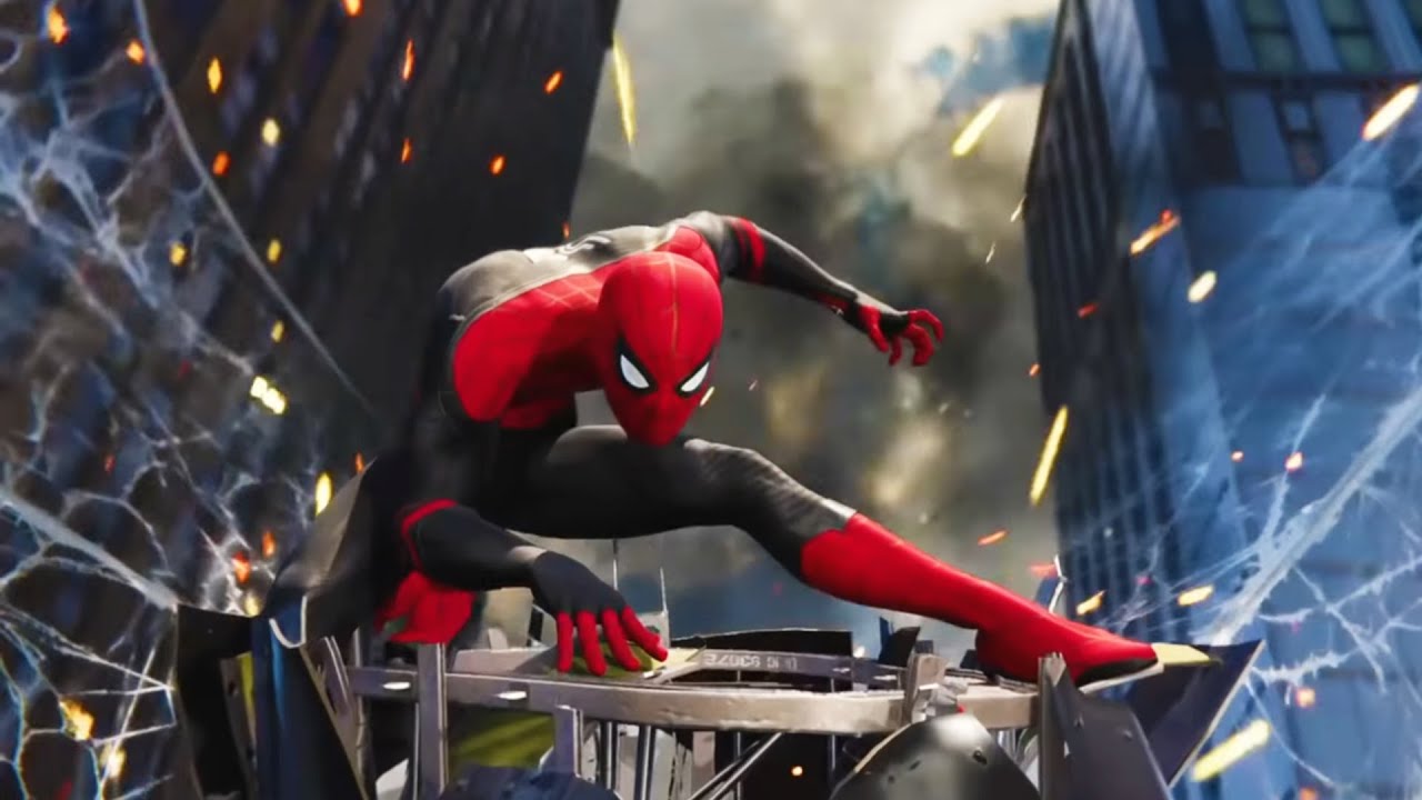 Spider-Man PS4 Far From Home Suit Epic Helicopter Chase - YouTube