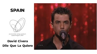 David Civera - Dile Que La Quiero (Eurovision 2001 - Spain)