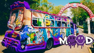purple university bus