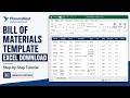 How to Use the Bill Of Materials Template Excel Download | PlanoraNest Tutorial