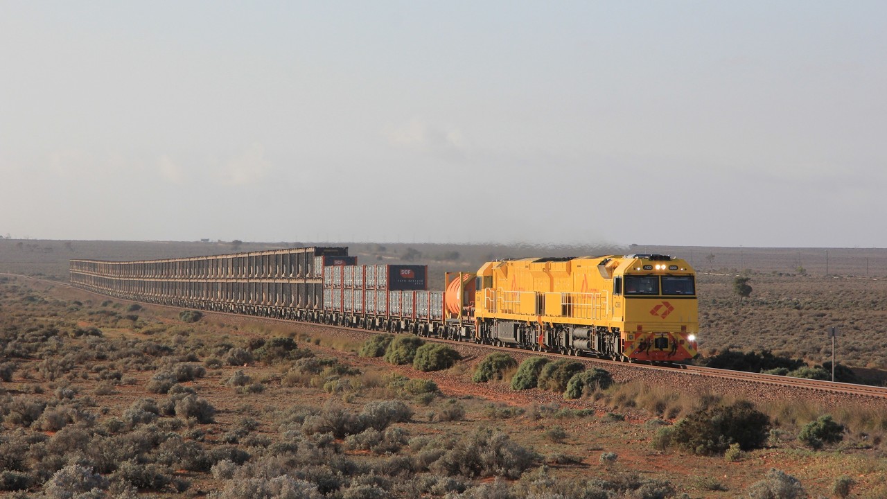 NEW AUSTRALIAN OUTBACK FREIGHT SERVICE AND TERMINAL - Aurizon's & BHP's new Freight Train to Pimba
