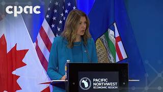 Premier Danielle Smith discusses Alberta-U.S. relations at conference in Edmonton – July 20, 2026