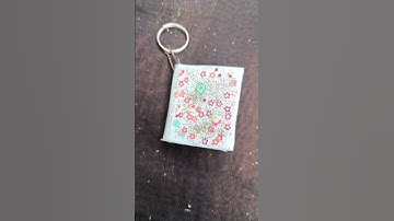 Cute cartoon notebook keychain || How to make cute notebook keychain at home #shorts