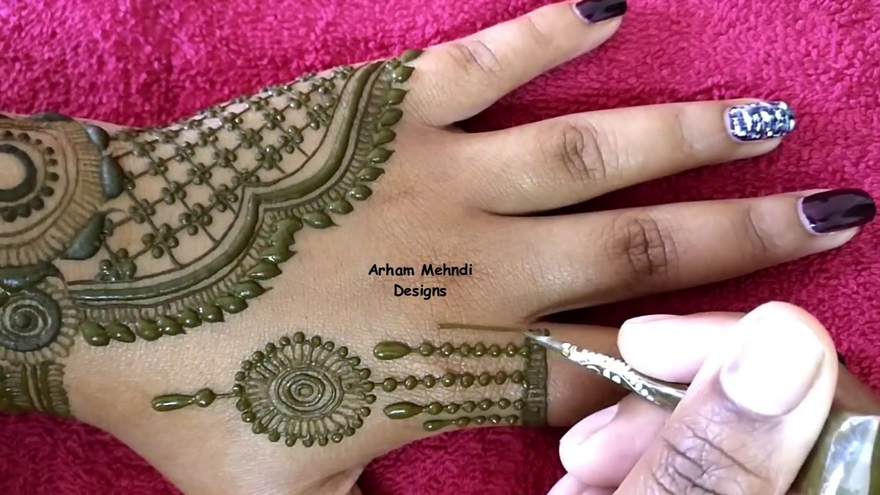 Latest Stylish Jewellry Mehndi Design for Hand || Arham Mehndi Designs ...