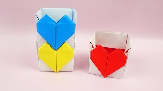 Herzschachtel basteln - Herz box falten - Basteln mit papier | DIY Bastelideen