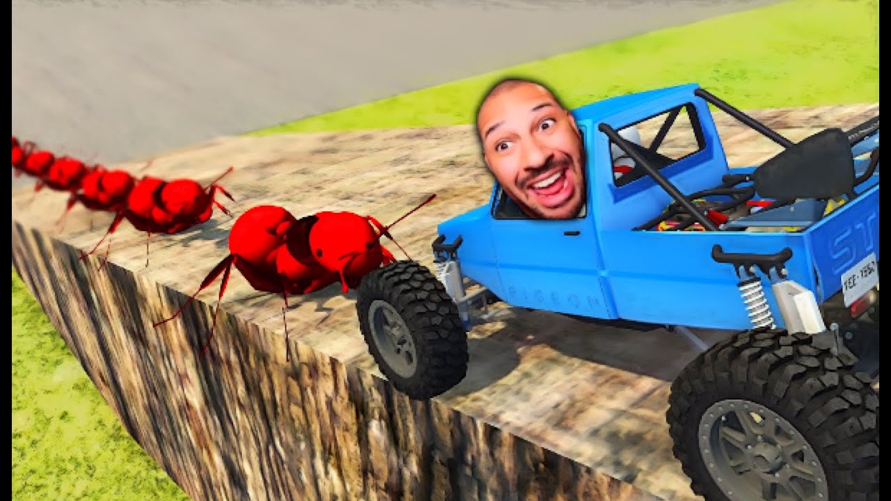 MIT DEM AUTO ÜBER AMEISEN FAHREN!! | Beam NG