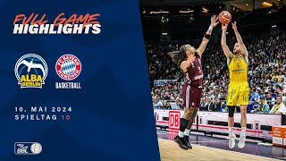 ALBA BERLIN vs. FC Bayern München Basketball - Full Game Highlights - Spieltag 10, 2023/24