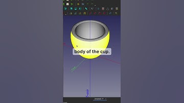 How to make a coffee cup in under 30 seconds #freecad #cad #3d #3dmodeling #3ddesign #3dprinting