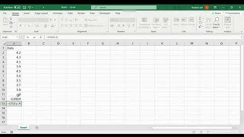 MS Excel: How to calculate variance and standard deviation in MS Excel and draw a chart (Tutorial)